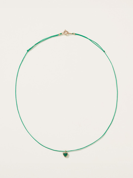 14k Green Onyx Silk Necklace