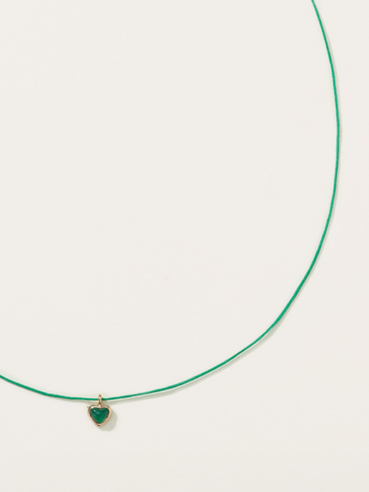 14k Green Onyx Silk Necklace
