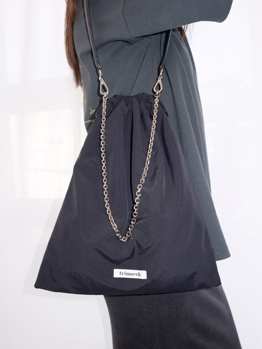 Tri Easy Fabric shoulder bag Black