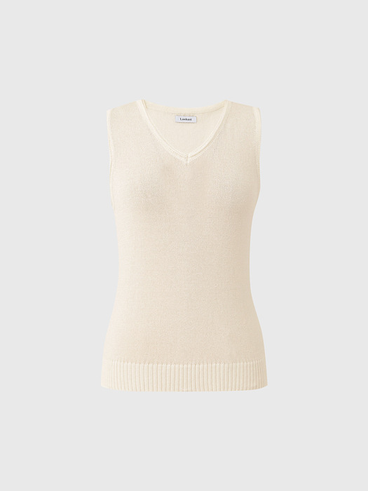 베디 페이퍼 슬리브리스 탑 / BEDIE PAPER SLEEVELESS TOP_3colors
