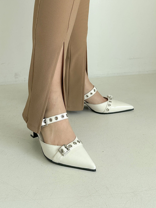 Eyelet mule heel 2Colors