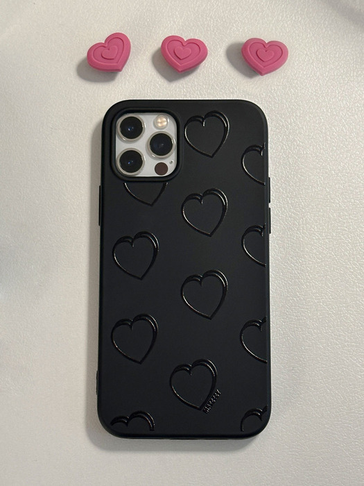 signature heart case (black)