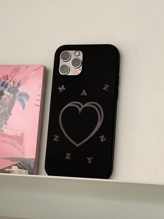 signature heart case (black)