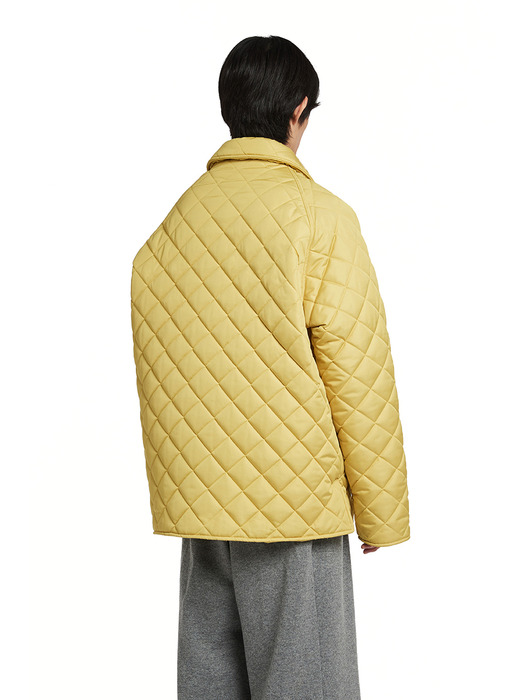 Collar Quilted Jacket_YELLOW