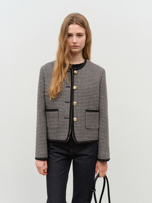 CLASSIC BOUCLE TWEED JACKET CHECK_UDJA4C204MU