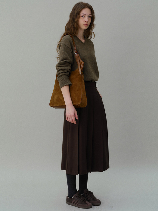 tacit bag (suede camel)