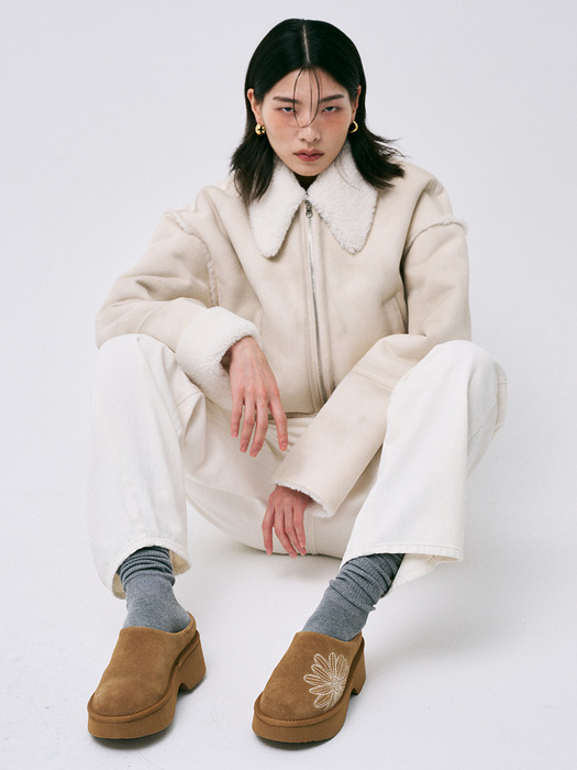 CLASSIQUE WINTER PLATFORM MULE_CHESTNUT