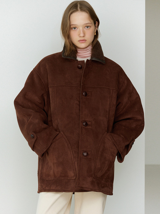 Mutton Midi Coat(Brown)