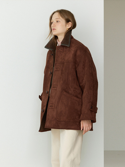 Mutton Midi Coat(Brown)