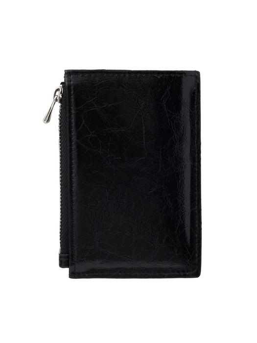 Multi zip coin card wallet 멀티 지퍼 동전 카드지갑_BLACK 블랙 [소가죽]