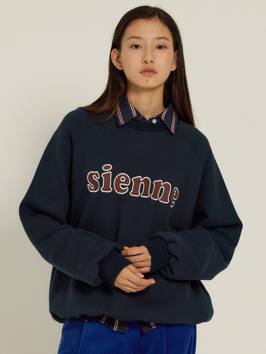 Sienne Patch Sweatshirts (Navy)