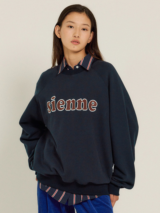 Sienne Patch Sweatshirts (Navy)