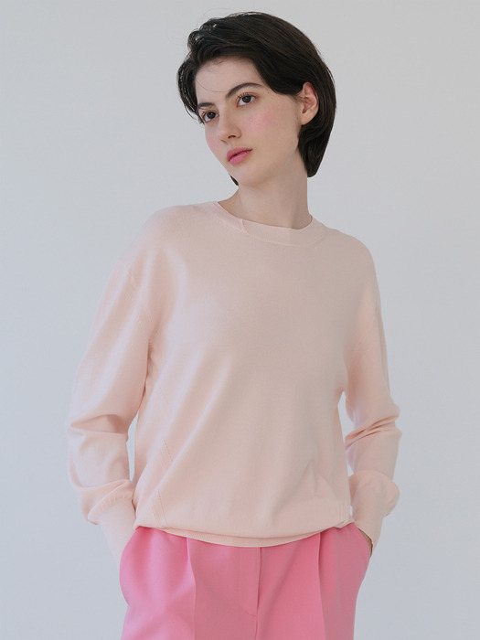 Double Point Round Neck Knitwear (5colors) VKNIT_048