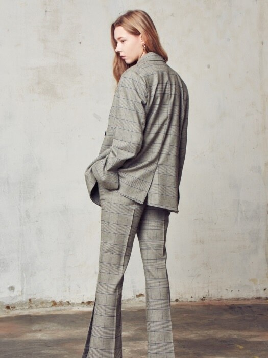 SIDE SLIT PANTS_CHECK