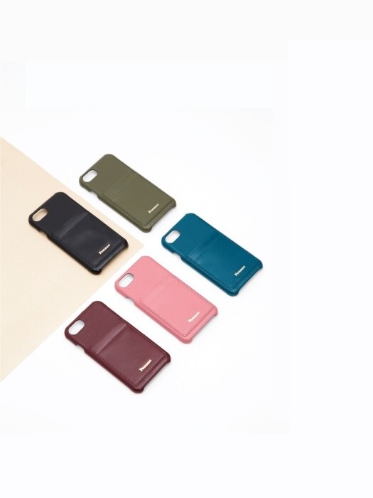 LEATHER IPHONE7+/8+ CARD CASE (7 COLOR)