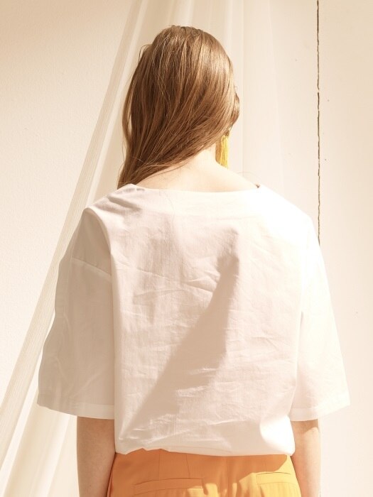 Tape Patched Top - White