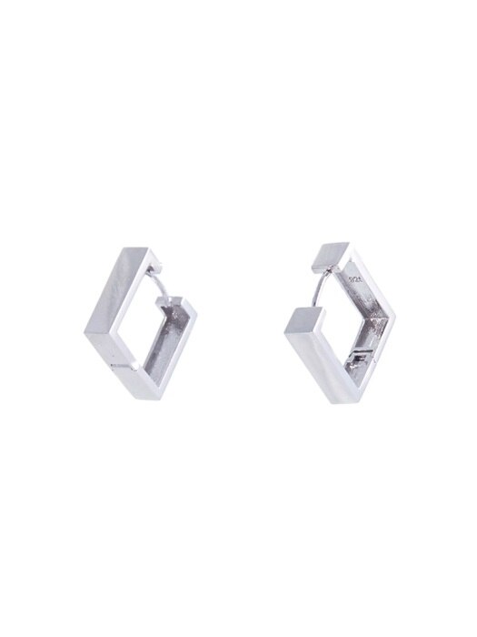 Silver Square Earring