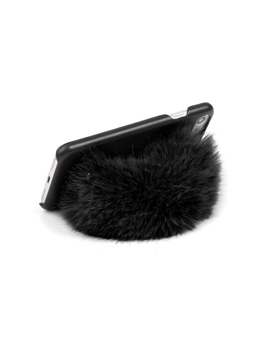 Fur Handle Phonecase_Black