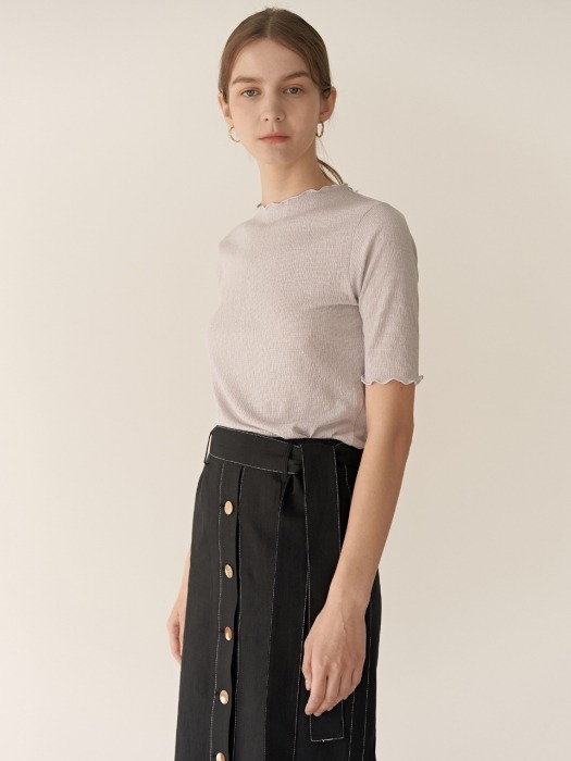 19RESORT PLEATED LOW-CUT TOP_3COLOR