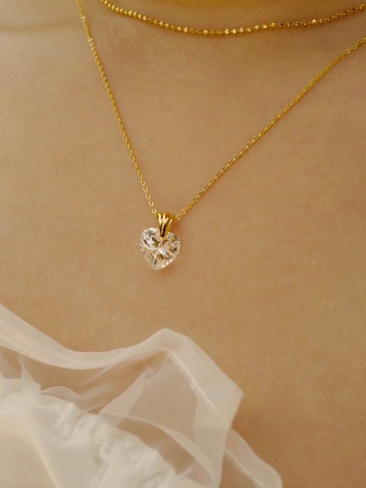 crystal heart necklace