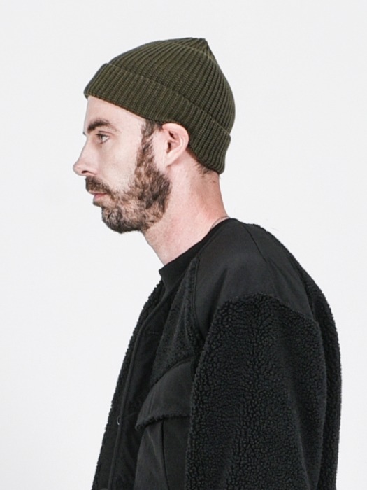 19FW KNIT BEANIE OLIVE