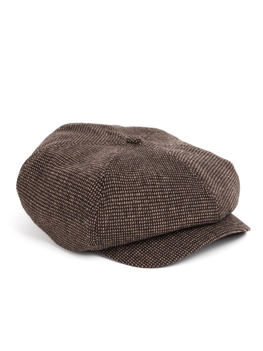 HOMESPUN NEWSBOY CAP (brown)