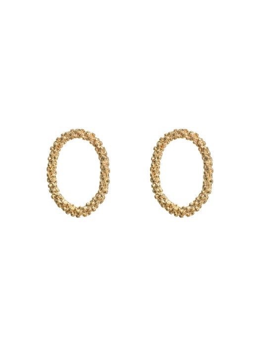 CL066 Golden Ellipse Earring