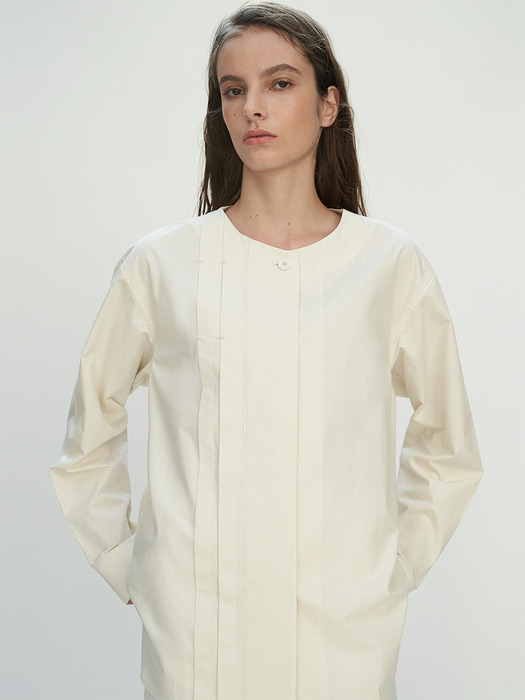 PLEATS STITCH SHIRTS IVORY