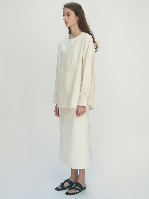 PLEATS STITCH SHIRTS IVORY