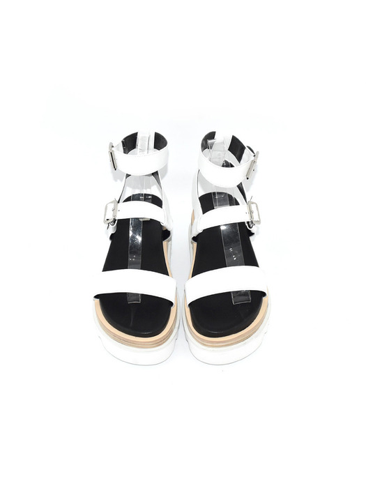 Platform Strap Sandal White