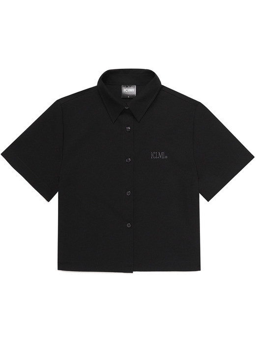 20ICMSM006 Clear Crop Shirts_Black