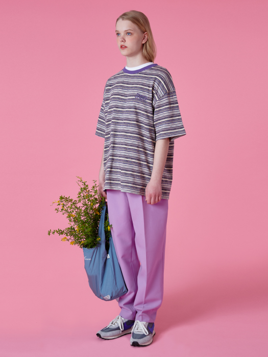 Multi stripe tshirt-purple