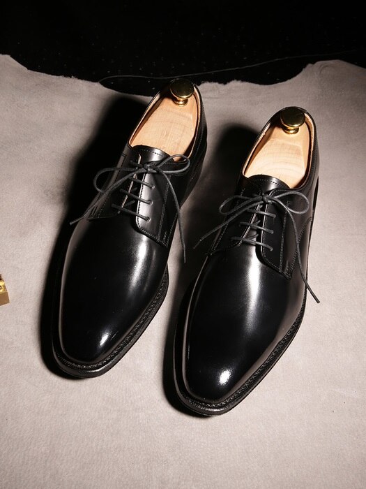 Luxury Plain-toe Goodyear-Welt Black#5062