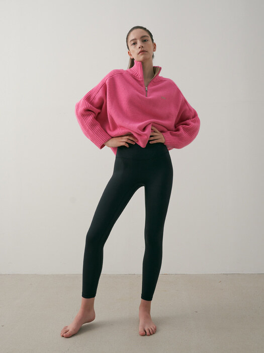 INJIACTIVE HALF-ZIP SWEATER PINK (limited edition)