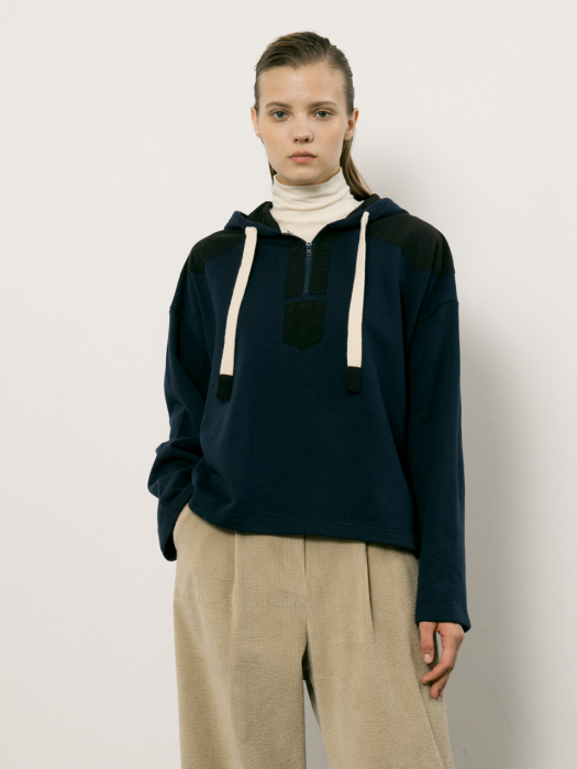 [20F/W UNTACT RUNWAY] stroll hood mtm _ navy