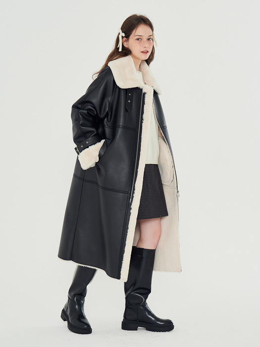 MET eco-fur shearling mustang coat
