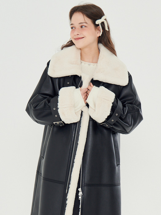 MET eco-fur shearling mustang coat