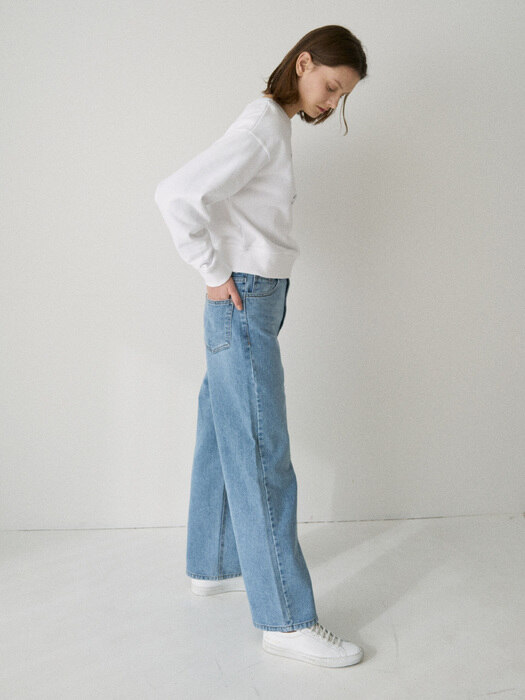 LM LONG STRAIGHT DENIM PANTS(LIGHT BLUE)