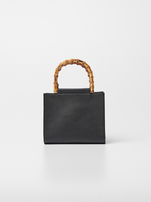 Bamboo Mini Leather Bag (Black)