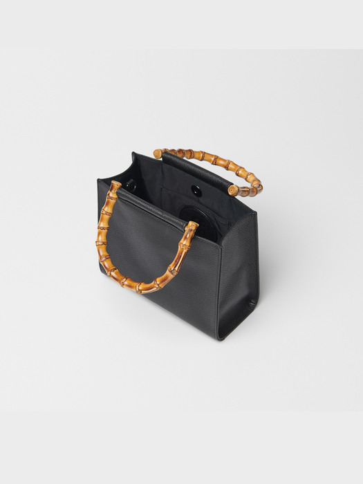 Bamboo Mini Leather Bag (Black)