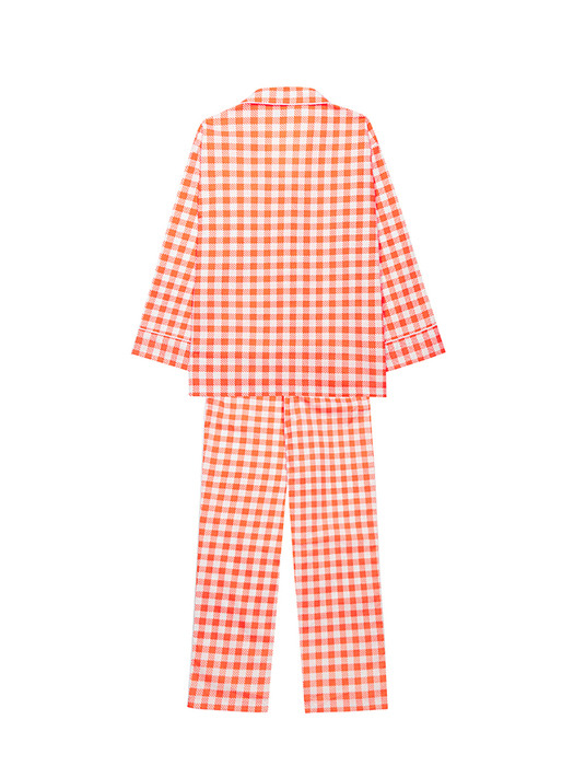 Cheeky Check Pajama Set (Juicy Orange)