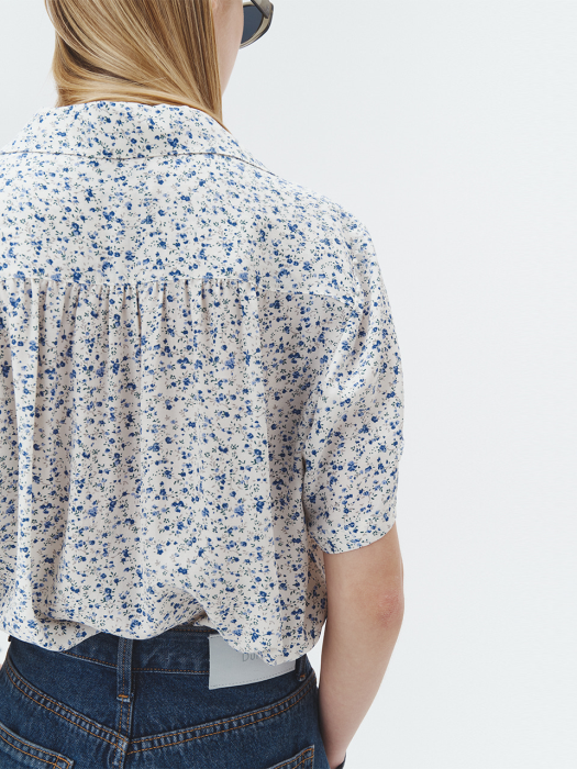 FLORAL OPEN-COLLAR SHIRT SOFT BLUE_UDBL1E212B2