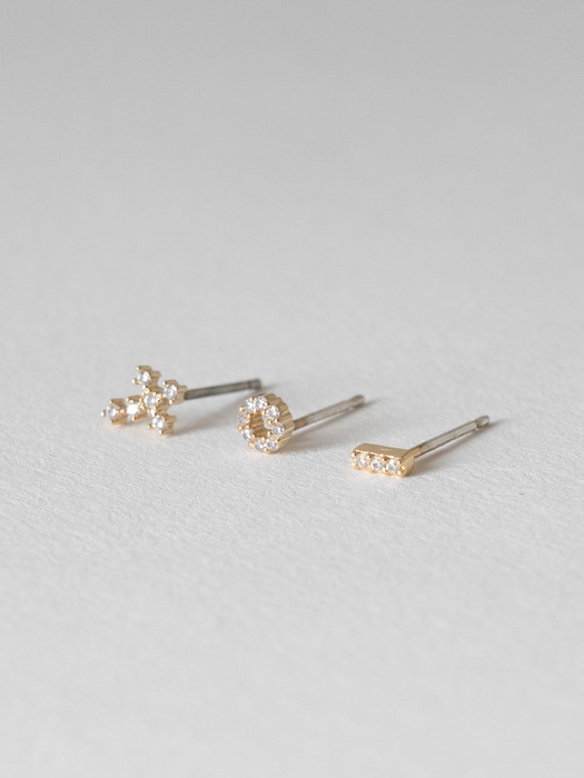 ARe21202_MIni Cubic Earrings Set