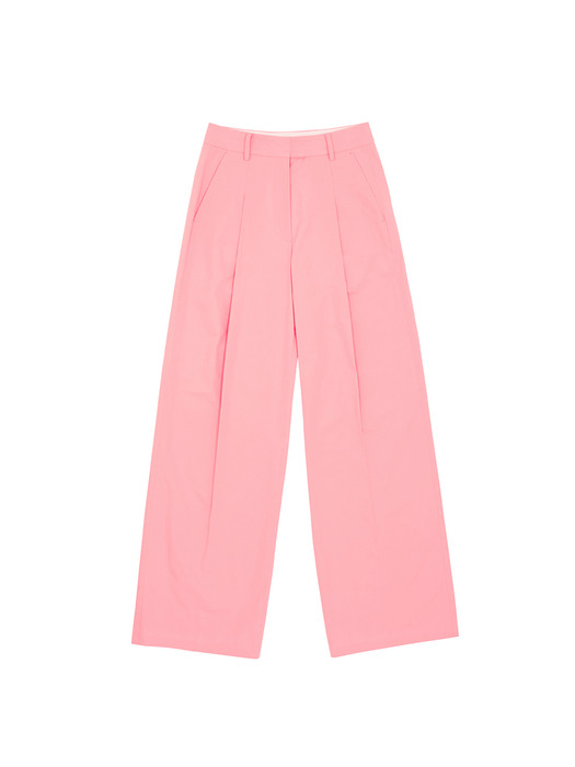 [N]BORAMAE Wide leg trousers (Beige/Vivid pink)