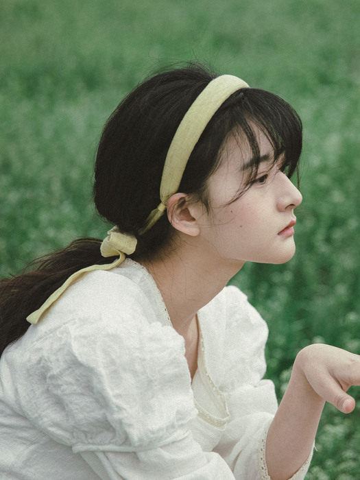 Linen longtail hair band [4colors] : 롱테일 헤어밴드