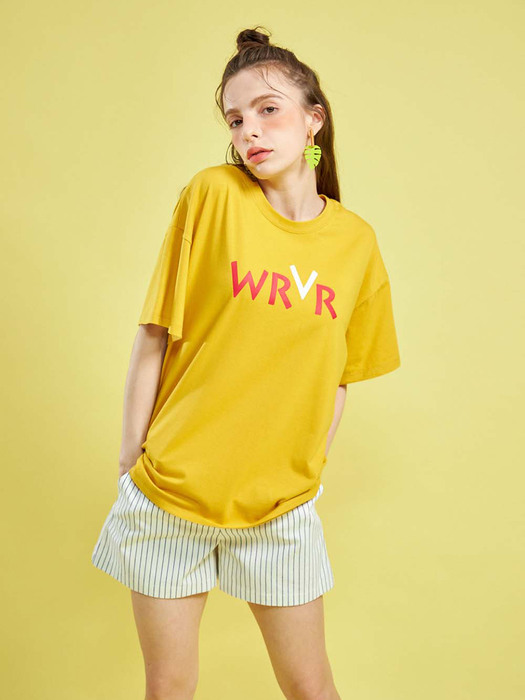 OVER FIT LOGO T-SHIRT(YELLOW)