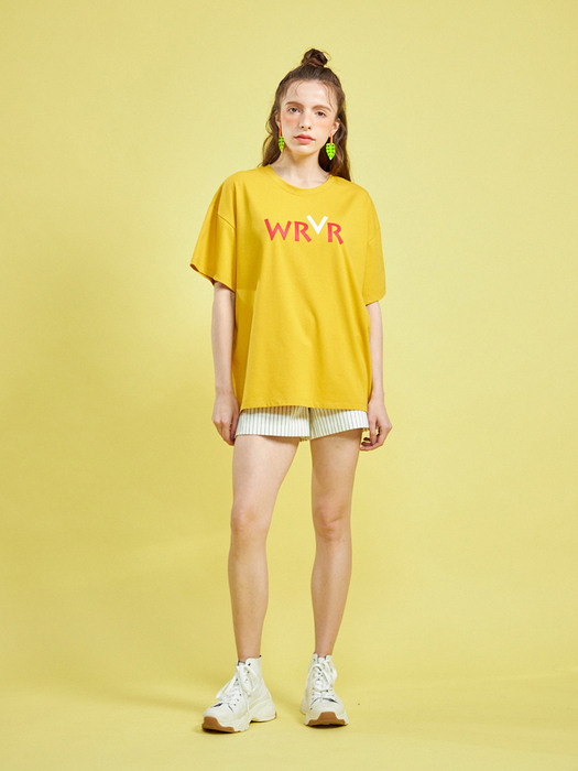 OVER FIT LOGO T-SHIRT(YELLOW)