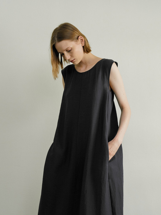 Sleeveless dress(dark grey)