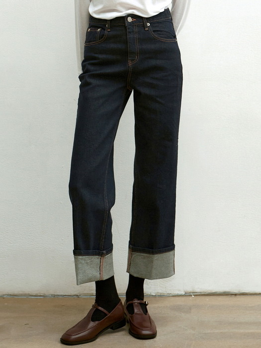 ROLL-UP HIGHRISE JEANS_INDIGO