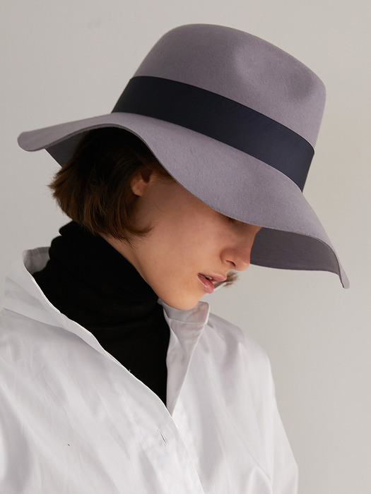 natural wool fedora nuhat (grey)